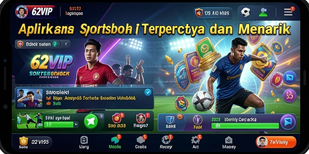 Tampilan gameplay seru dalam aplikasi Sportsbook 62VIP.