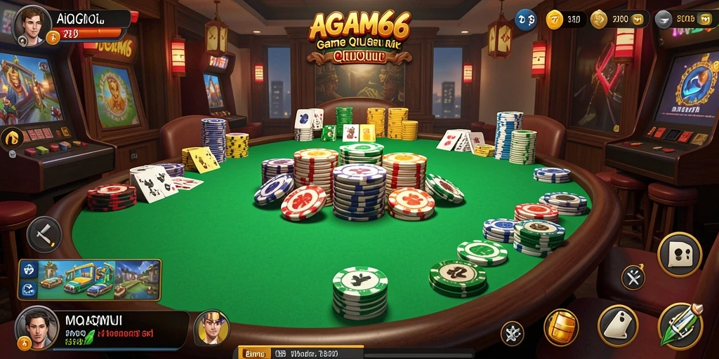 Tampilan gameplay menegangkan di AGAM66 saat bermain QiuQiu.