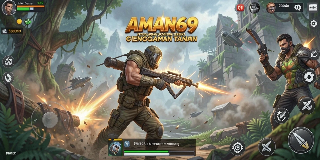 Tampilan gameplay dinamis AMAN69 dengan aksi seru di setiap momen.