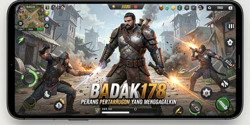Tampilan seru gameplay BADAK178 dalam pertempuran antarkarakter.