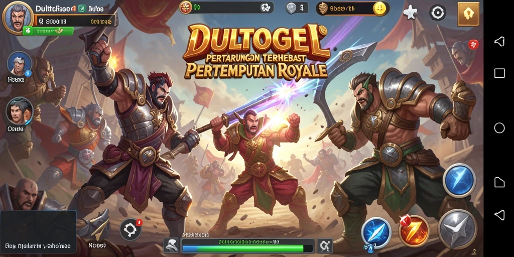 Tampilan seru aksi pertempuran di DULTOGEL Battle Royale.