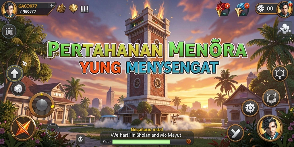 Gameplay GACOR77 menampilkan pertahanan menara yang seru dan strategis.