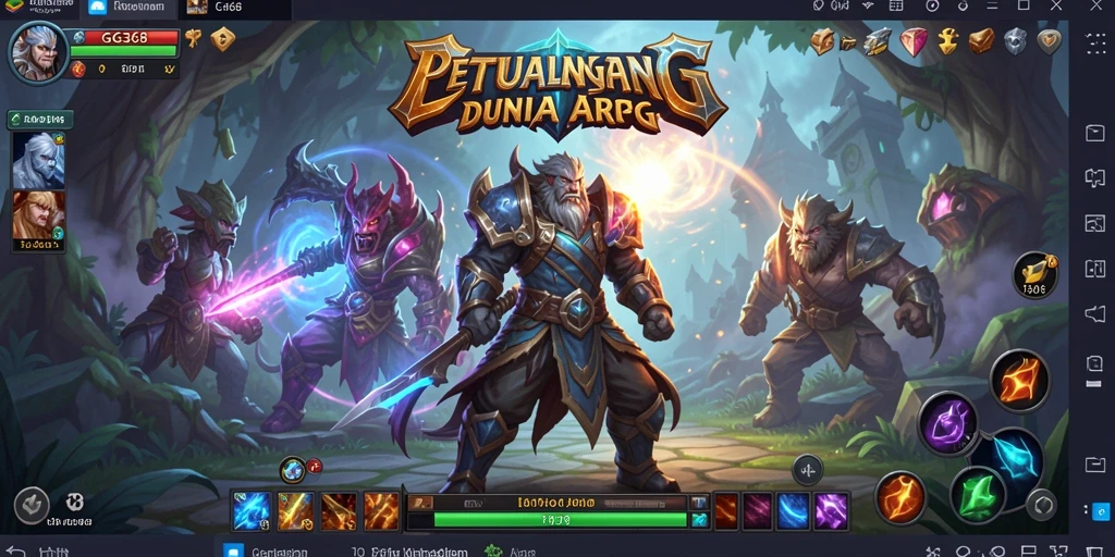 Screenshot gameplay ARPG GG368 dengan aksi pertempuran yang seru.