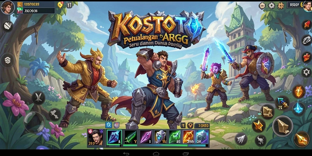 Screenshot gameplay KOSTOTO menunjukkan aksi seru dan grafis memukau.