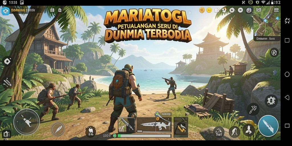 Tampilan gameplay MARIATOGL yang menakjubkan di dunia terbuka.