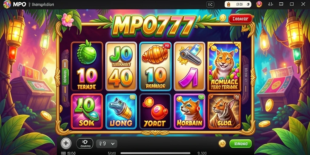 Tampilan gameplay menarik dari aplikasi Slot MPO777.