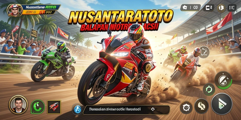 Gameplay mendebarkan dalam NUSANTARATOTO di lintasan balapan