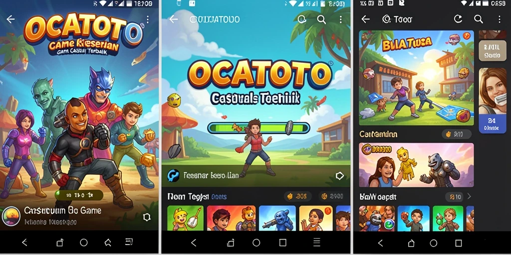 Tangkapan layar gameplay OCATOTO yang menarik dan penuh warna.