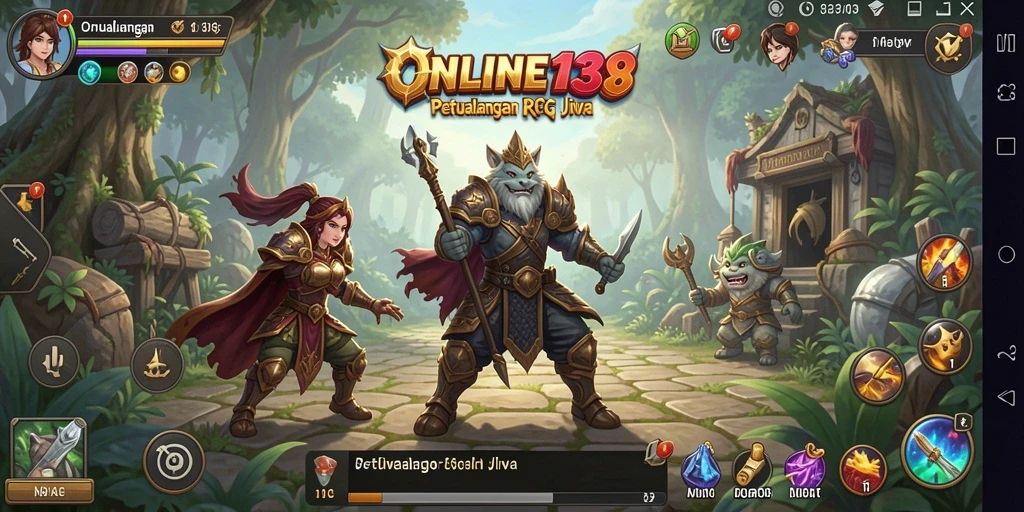 Tampilan gameplay seru dari RPG ONLINE138 dengan karakter dan petualangan menarik.