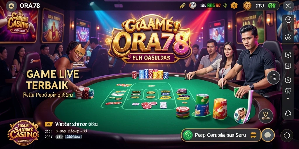 Tampilan gameplay Live Casino yang seru dan interaktif.