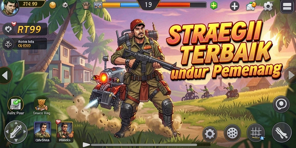 Gameplay RT99 yang intens dan menantang dalam pertempuran strategi.