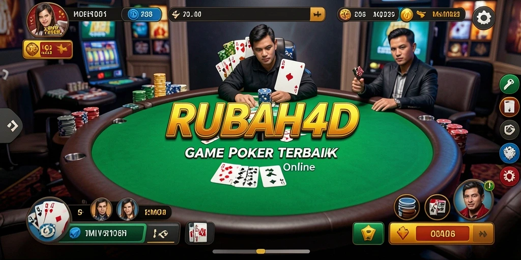 Tampilan gameplay poker yang menarik dan interaktif di RUBAH4D.