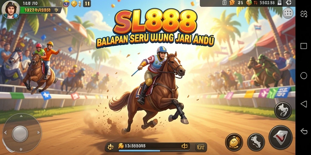 Tampilan mengesankan gameplay SL888 dengan balapan penuh adrenalin.