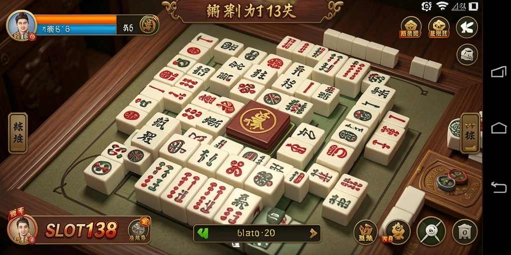Screenshot dari gameplay SLOT138 menunjukkan keseruan permainan Mahjong.