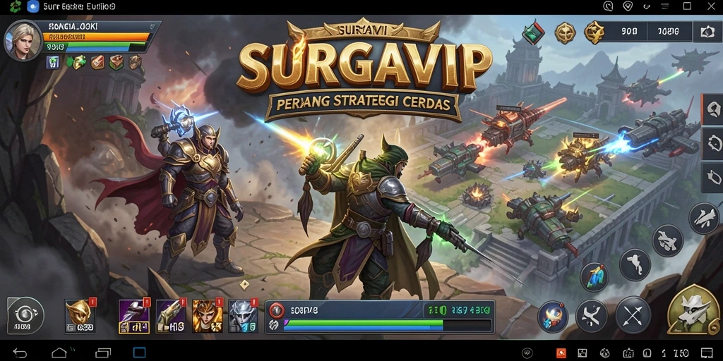 Tampilan gameplay strategi menawan di SURGAVIP.
