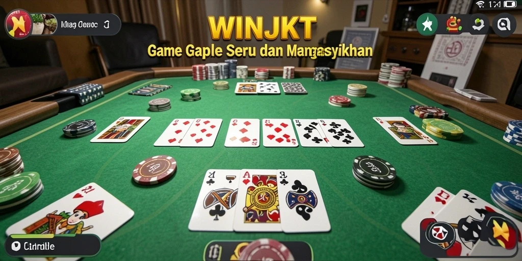 Tampilan gameplay seru dalam permainan Gaple.