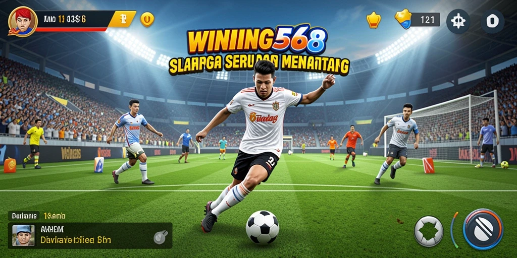 Screenshot gameplay <strong>WINNING568</strong> dengan aksi seru di lapangan.