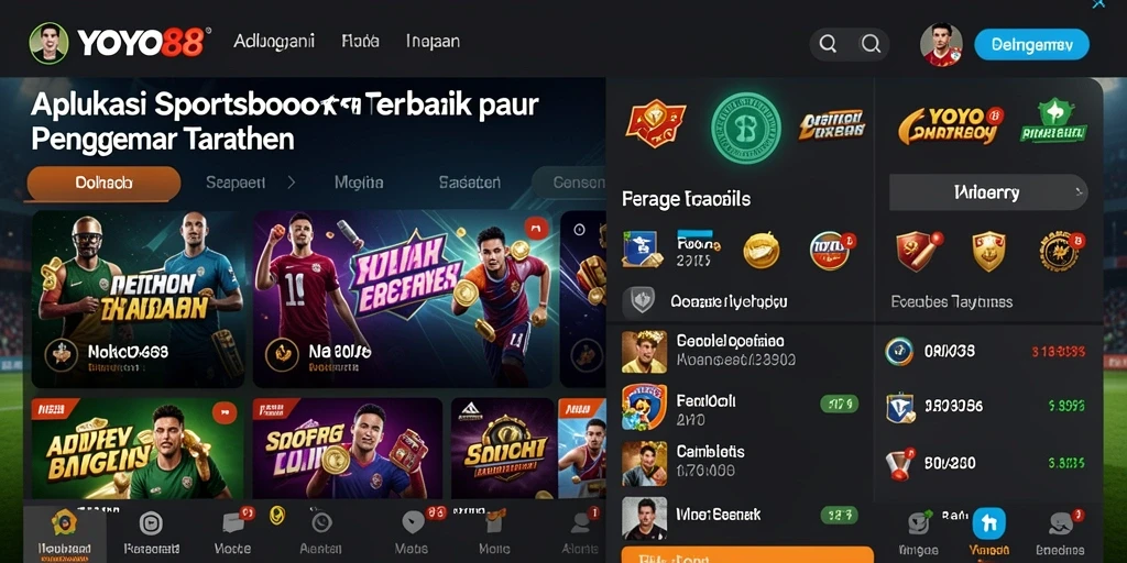 Tampilan utama gameplay <strong>YOYO88</strong> yang menampilkan taruhan langsung pada olahraga.
